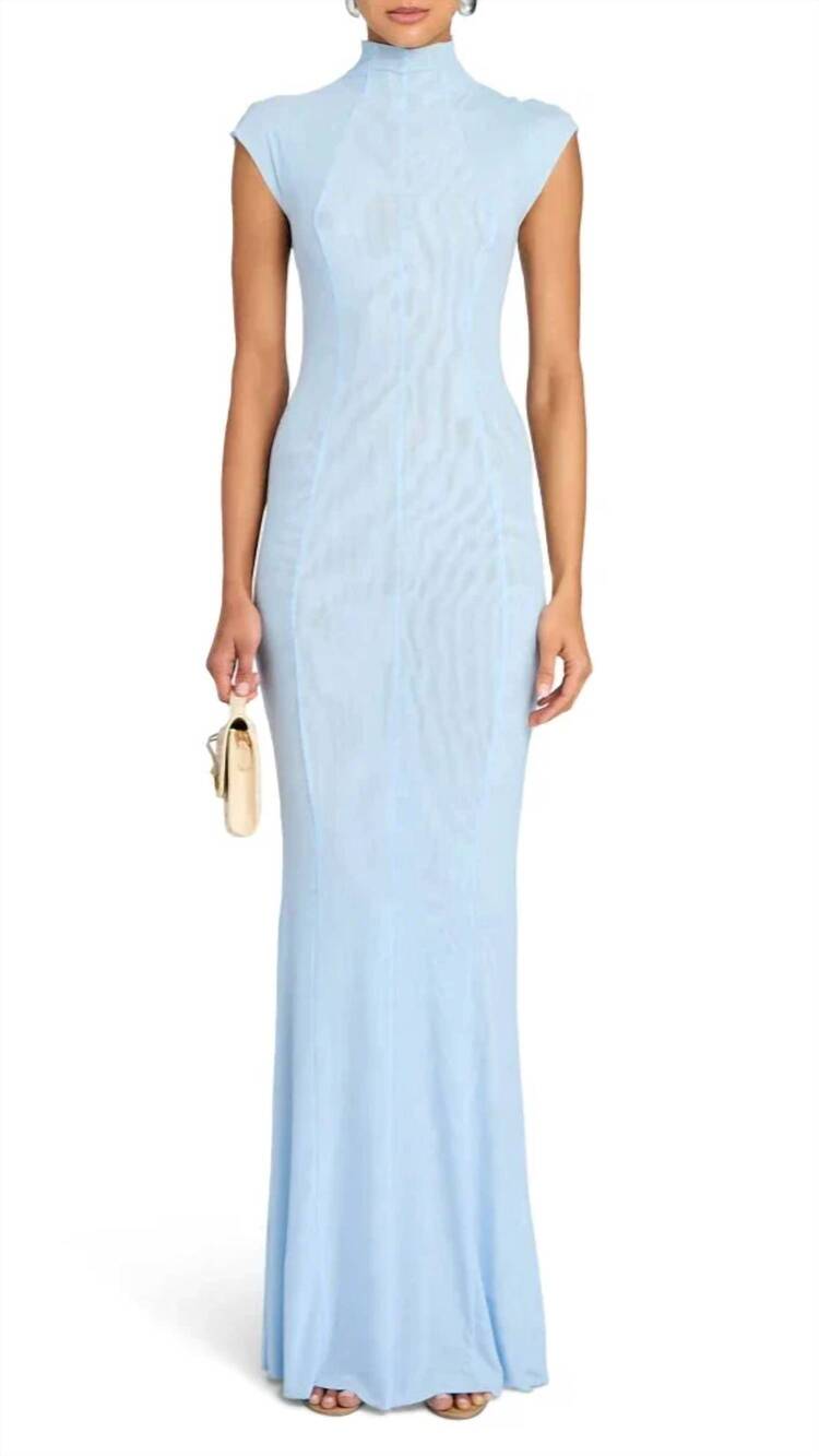 NEW SER.O.YA seroya laissa mesh gown in ice blue
